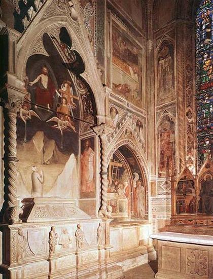 Tomb with fresco of the resurrection of a member of the Bardi family, Maso di Banco